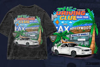 design graphic illlustration for brand tshirt, music merch