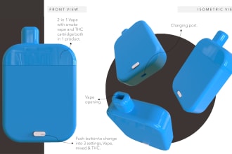 creative 3d concept design for your product vision