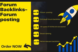 provide high da forum backlinks and forum posting