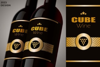 design eye catching label for alcohol drinks