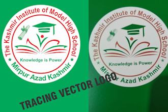 trace vectors, redraw, recreate, and vectorize the logo