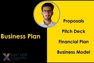 create business plans, pitch deck and immigration plans
