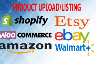 expert product listing service for shopify,amazon, woocommerce, CSV product list