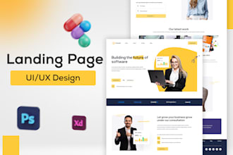 create awesome web landing page design or UI UX design figma