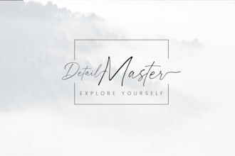 do elegant and modern line art text logo