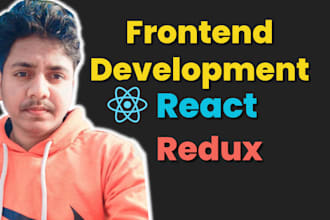 do front end web development in react js and javascript