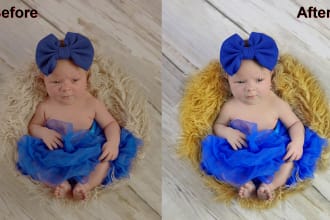 newborn, maternity, children, family, and model photo retouching in photoshop
