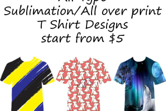 design all types of sublimation t shirt