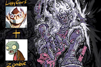 make fantastic anime style illustrations for merch, etc