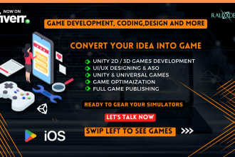 develop unity 2d 3d multiplayer games for mobile and PC