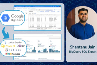 analyse data using bigquery sql and make live dashboards