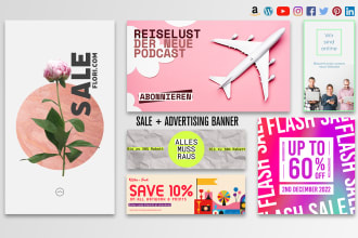 design professional web banners, youtube banners, facebook covers and ads