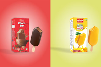 packaging product, wrapper, label and box design