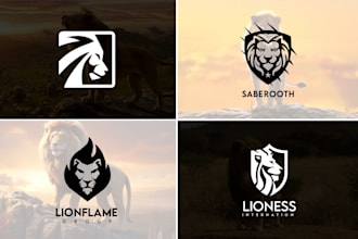 2 lion logo, dog, tiger, wolf, birds, horse, and all animal design