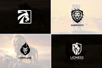 2 lion logo, dog, tiger, wolf, birds, horse, and all animal design