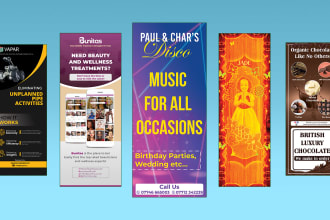 design roll up banner, retractable banner, pull up or roller banner