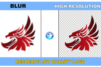 do manual vector tracing and recreate logo or any design