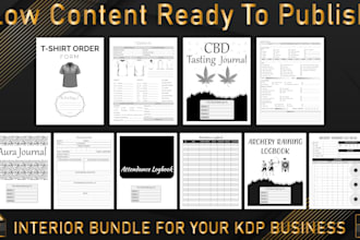 provide you ready to publish low content KDP interiors