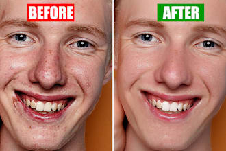 do portrait editing and photo touch up in photoshop