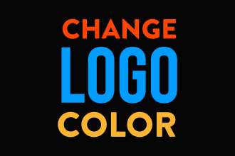 vectorize and change logo or brand color
