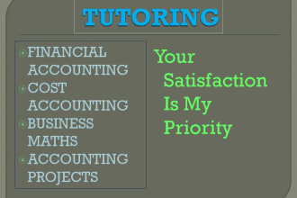 be your financial accounting tutor and cost accounting tutor