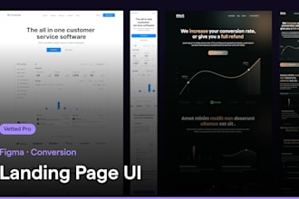 design a high converting landing page UI UX in figma