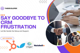setup your zoho, apptivo, vtiger, nutshell, pipedrive, or hubspot CRM