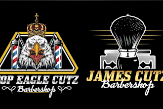 make beauty salon, barber and barber shop logo