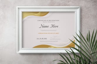design professional certificate, diploma, award