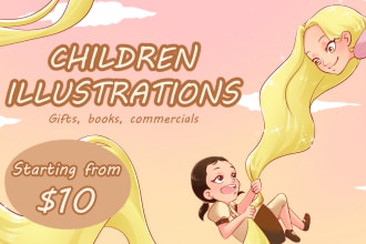 draw colorful childrens book illustrations for your kids