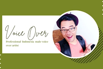 do male voice over in indonesia and english
