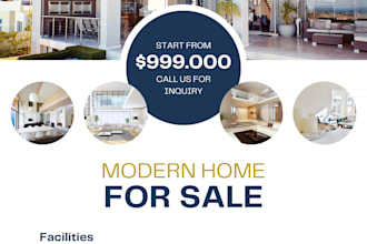 design a high quality real estate flyer and posters