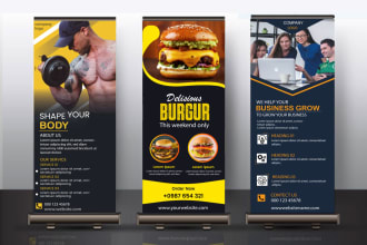 design professional rollup tradeshow and retractable banner