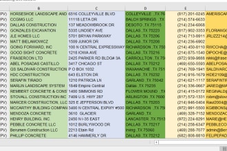 provide email list of contractors in usa, canada