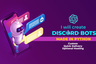 create custom discord bot, python