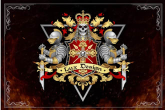 design heraldic family crest coat of arms logo