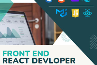be your front end web developer in react js