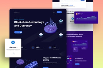 design blockchain ui design, nft, crypto website, app ui ux