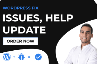 fix wordpress, elementor or woocommerce issues, critical error, bugs and support