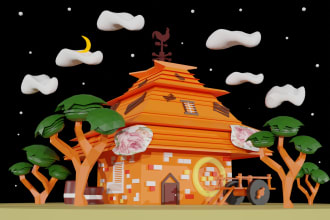 create low poly models for games, websites and animations