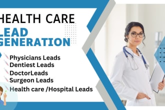 build a verified email list of doctors,dentist, chiropractors, physiotherapists
