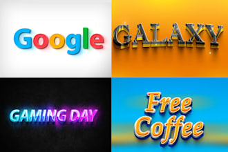 make custom lettering, word art, font or 3d logo,text effect