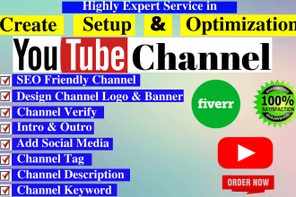 create and setup your youtube channel with professional guidance