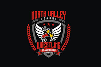 design a professional modern wrestling logo