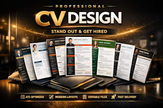 design a professional resume, CV and cover letter to boost your career
