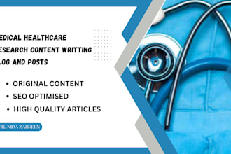 write medical and health articles, blogs, or posts