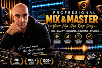 professionally mix and master your hip hop rap song