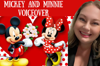 record minnie or mickey mouse character voice overs