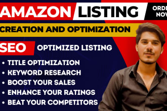 do amazon listing optimization, product description and SEO optimization