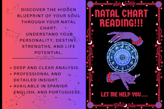 interpret your natal chart in spanish or english
